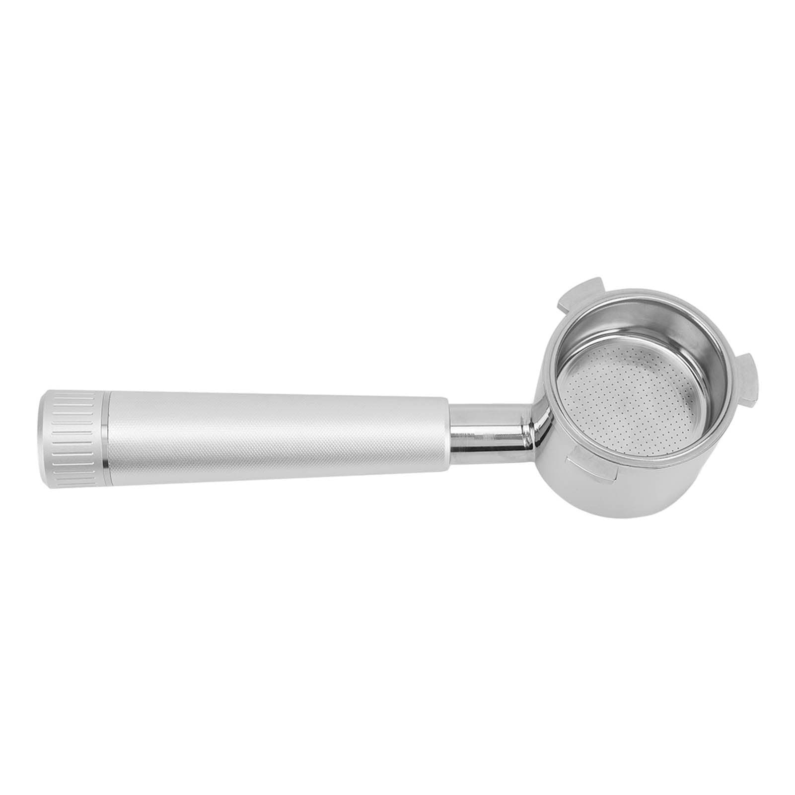 Portafiltro per caffè Portafiltro Nudo Senza Fondo per Serie 9 9335 9155 9355 9665 Maniglia Ergonomica in Acciaio Inossidabile Design Leggero (Argento)