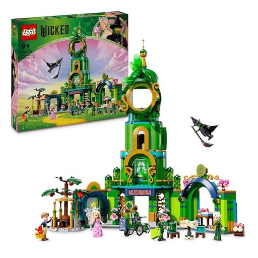 LEGO Wicked Welcome to Emerald City Set, Building Toy with Tower Model and Glinda and Elphaba Mini-Doll Figures, Gift for Movie Fans and 9 Plus Year Old Girls & Boys Who Love Dolls House Sets 75684