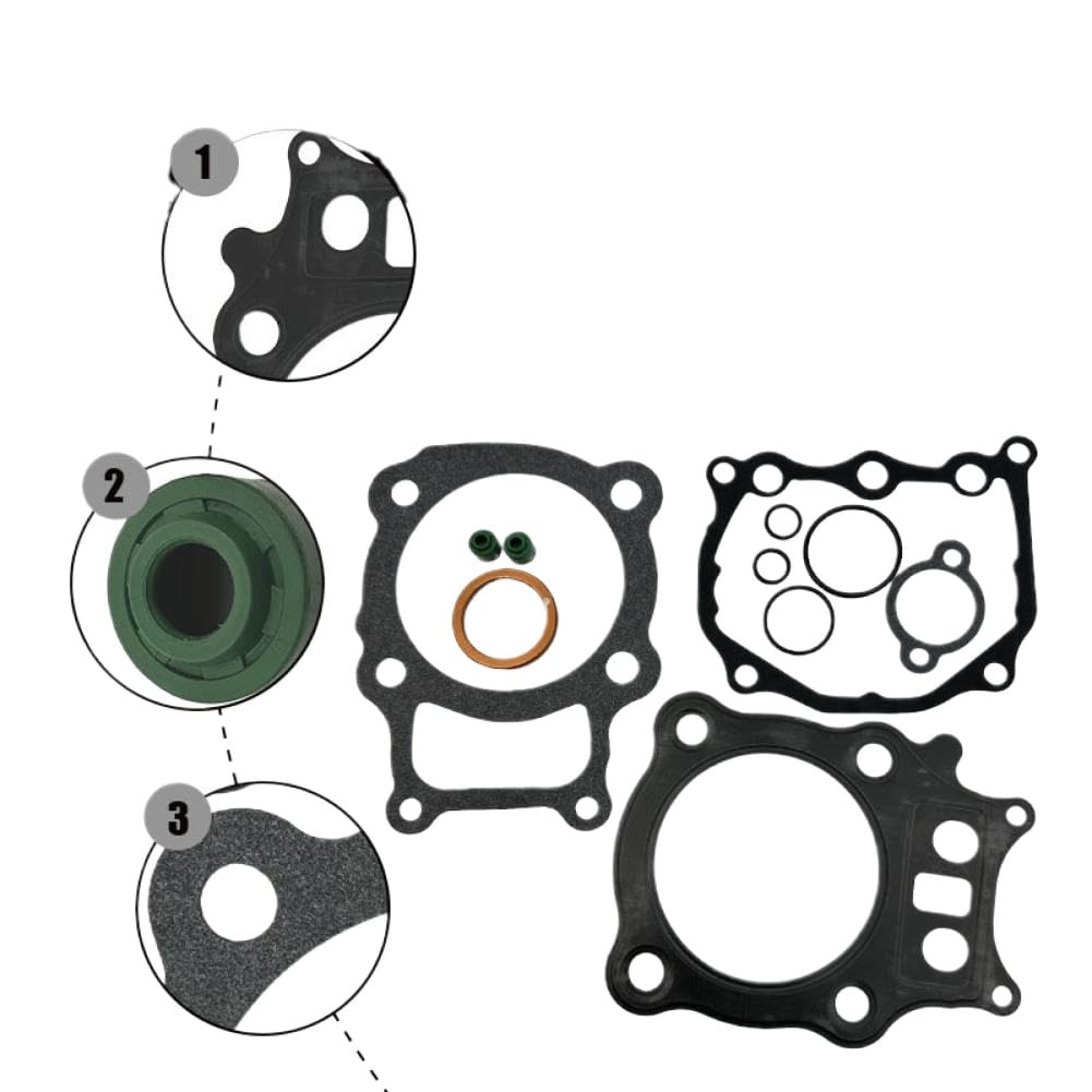 Kit de juntas de tapa cilíndrica compatible con Rancher 350 TRX350TM