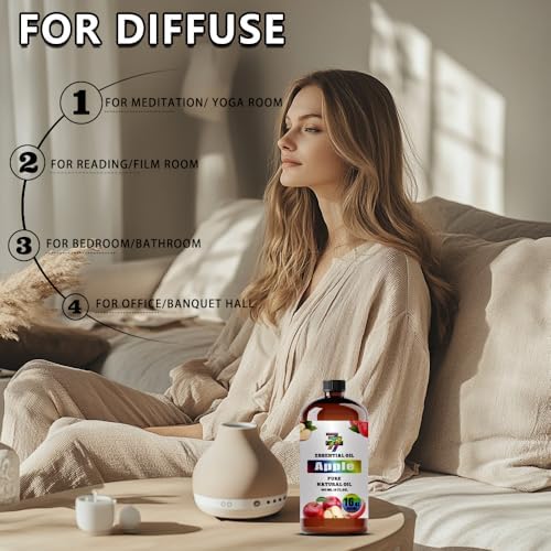 Image of Fresh Apple Essential Oil for Diffuser Massage, Apple Oil 16 fl oz