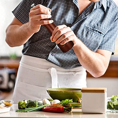 Image of Jamboree Pepper Grinder Classic Oak Wood Spicy Pepper Salt Corn Mill Grinder Wooden, Ceramic Traditional Pepper Mill (Brown)