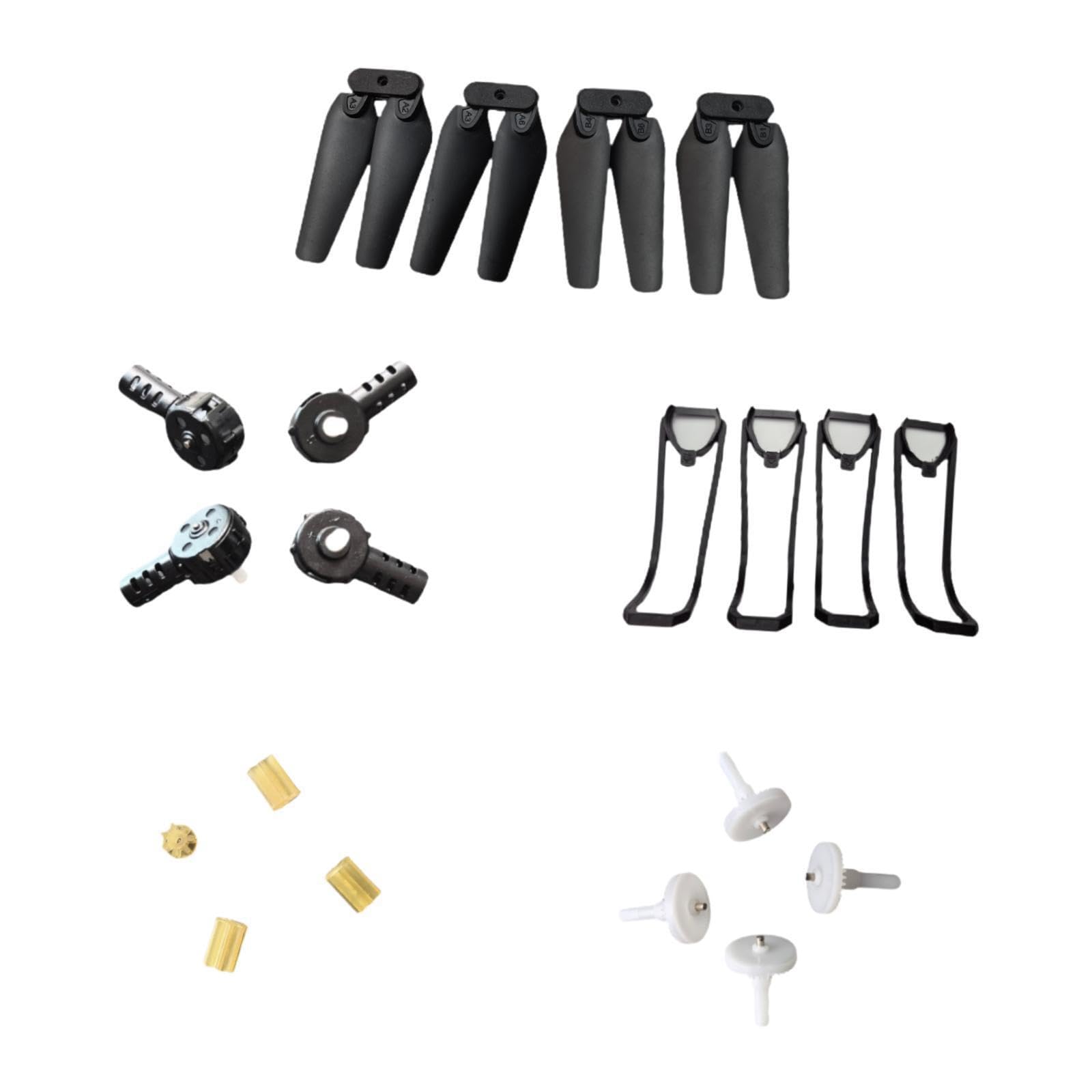 wisoolkic Repuestos para cuadricóptero RC, engranaje de motor y hélice para dron, para cuadricóptero de gran tamaño. Estos repuestos para modelos aeronaves son fáciles instalar.