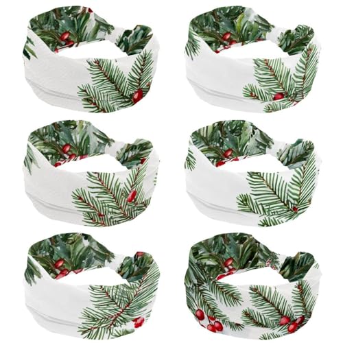 Lot de 6 bandeaux de Noël pour femme : idée cadeau idéale pour le sport et la coiffure
