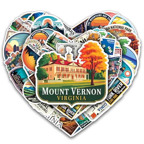 Pegatinas de Virginia para decorar álbum de recortes y termos en tus rutas de viaje 8