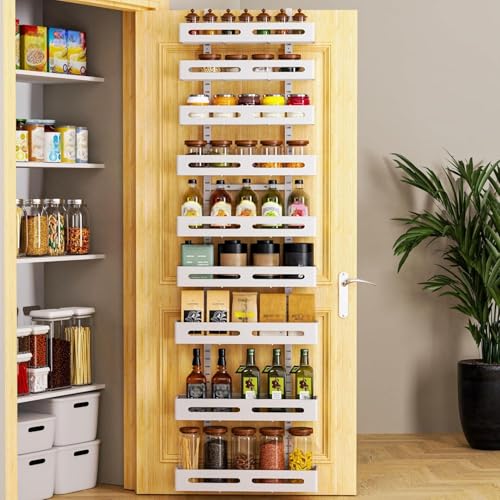 Moforoco White 9-Tier Over The Door Pantry Organizer, Pantry Organization