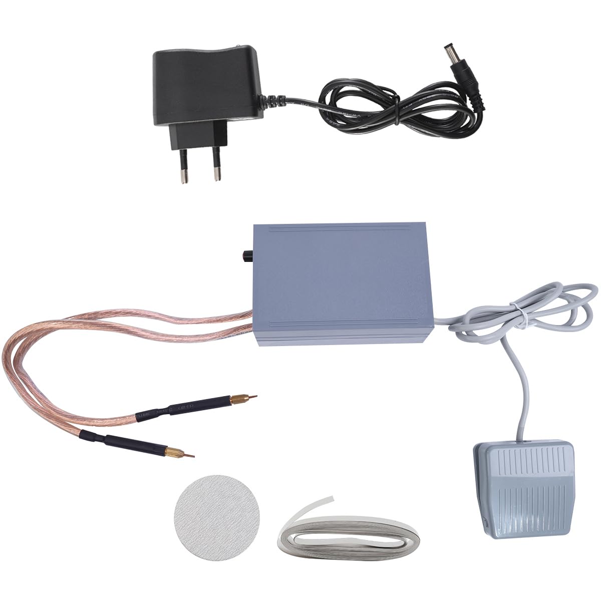 Máquina de Soldadura por Puntos para batería 18650 Soldador por Puntos CA 220 V con Interruptor de pie Equipo de Soldadura Ajustable 5000 W