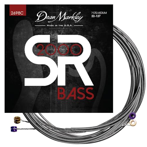 Cordes basse Dean Markley SR2000 jeu 7 cordes custom tirant 22-127 pour instrument