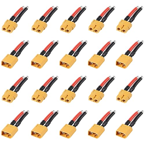 Connecteurs XT60 avec fil silicone 12 AWG pour batterie RC Lipo