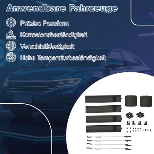 Schiebefenster Reparatursatz passend für VW Transporter T5 T6 Caravelle, Reparaturset Ersatz für 7H0847781B 7H0847788A 7H0847787A 7H0847773 – Fensterverriegelung & Führungsschienen Set