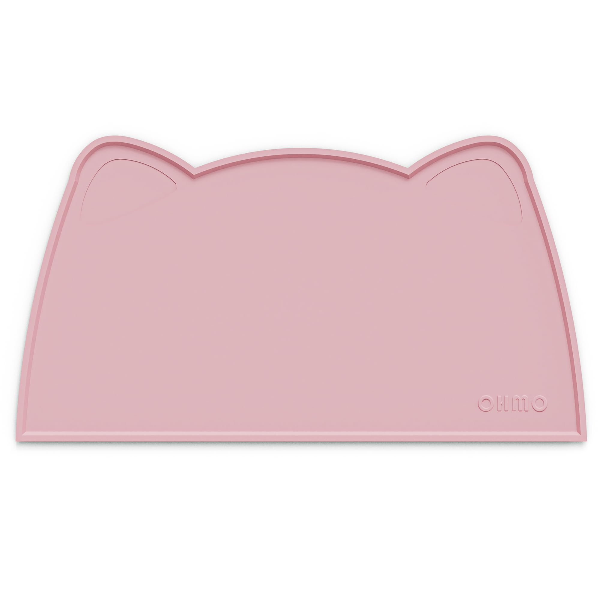 OHMO Cat Food Mat, Silicone Waterproof Dog Food Mat, Non-Skid Spill Proof Pet Feeding Mat for Food and Water, Easy to Clean Dog Placemat (Pink, 46x25cm) — image 1