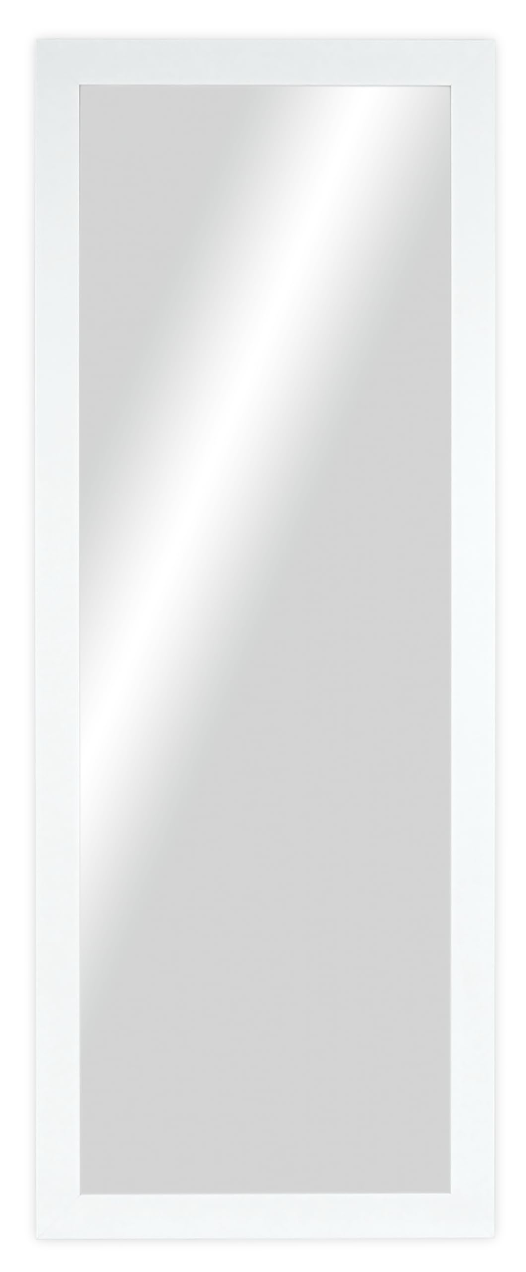 CHELY INTERMARKET Espejo Pared Cuerpo Entero 35x140cm-Marco Exterior 42x147cm MOD-128 Blanco-Liso