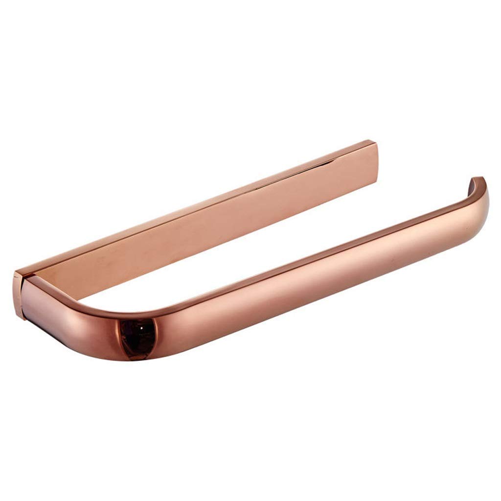 SH-CHEN Towel Shelf Towel Rack, Wall-Mounted Towel Bar/Towel Stands, Made Brass, Suitable for Bathroom/Kitchen, Length 295mm, Rose Gold, Screw Mounting Bathroom Shelf