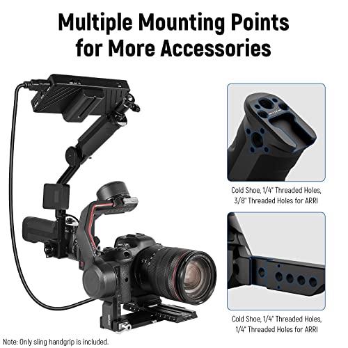 NEEWER Adjustable Sling Handle Grip Compatible with DJI Ronin RS4 RS3 Mini RS 3 Pro RS 2 RSC 2 Gimbal Stabilizer for Low Angle Shot Max Load 13.2lb - Image 4