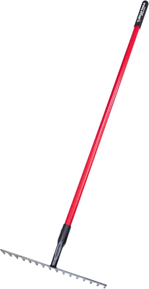 Bully Tools 92369 66-Inch 4-Tine Mulch Fork with Fiberglass Long Handle