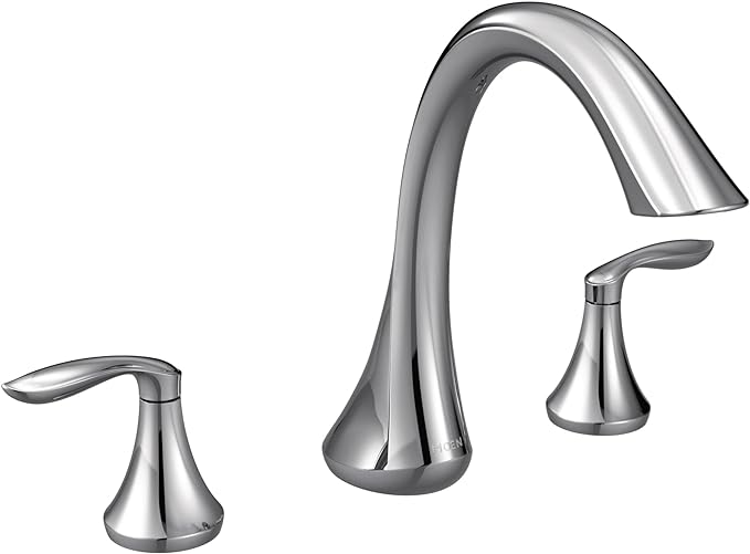 Moen Eva Chrome Two-Handle Deck Mount Roman Tub Faucet Trim