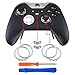 eXtremeRate 2 Paquetes de Anillos para Joysticks Xbox One Botón de Interruptor de Perfil Reemplazable Accesorios Repueatos para Mando de Xbox One Elite(Plata Cromo Mate)