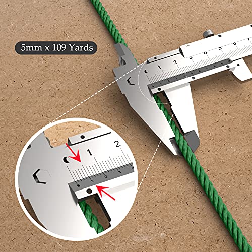 Image of Macrame Cotton Cord 5mm x 100 m, ZUEXT 100% Natural Handmade Colorful 4 Strands Twisted Braided Cotton Rope for Wall Hanging Plant Hangers Gift Wrapping Tapestry DIY Crafts(100m, Emerald Green) | 100% Natural Handmade, 4 Strands Twisted Cotton Rope, For Wall Hanging Plant Hangers Gift Wrapping Tapestry DIY Crafts, 100m