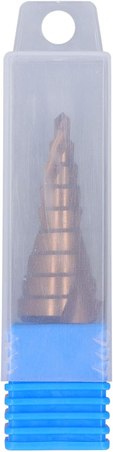 Step Drill Bit Plated, HSS Double Grooved Spiral Step Bits, 4-20mm, 1/4 Inch Shank - Durable Coating, 118 Degree Self - Centering Design, For Metal and Plas