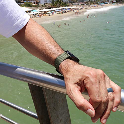 Carterjett Quick Release Watch Band 22Mm - Extra Large Olive Nylon Nato Straps Compatible Samsung Gear Galaxy S3 Classic Frontier Moto Pebble Fossil Smartwatch Traditional 22 Mm (L/Xl Olive) #TOP2