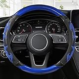  STAFU Lenkradabdeckung Auto-Carbon-Faser-Leder-Sport-Lenkrad-Abdeckung Anti-Rutsch-Auto-Zubehör Für Audi A1 8X A2 A3 Q3 Q5 Q2 A4 A5 A6 (Color : A)