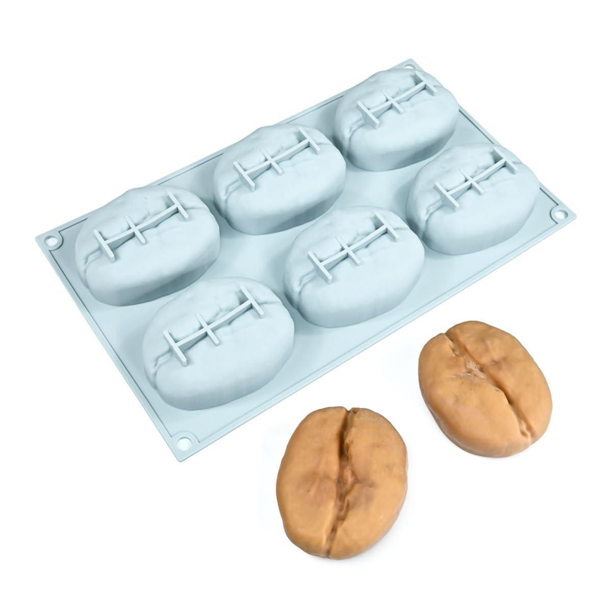 mostsom Molde de silicona para chocolate, molde antiadherente para tartas de mousse para hornear, dulces, gelatina, helado y decoraciones de postres (C_Coffee Beans)
