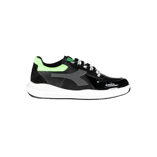 Diadora Heritage Unisex MI-Basketball-H Low MDS-Fluo Shoe Sneaker Black Black Size: 11 UK