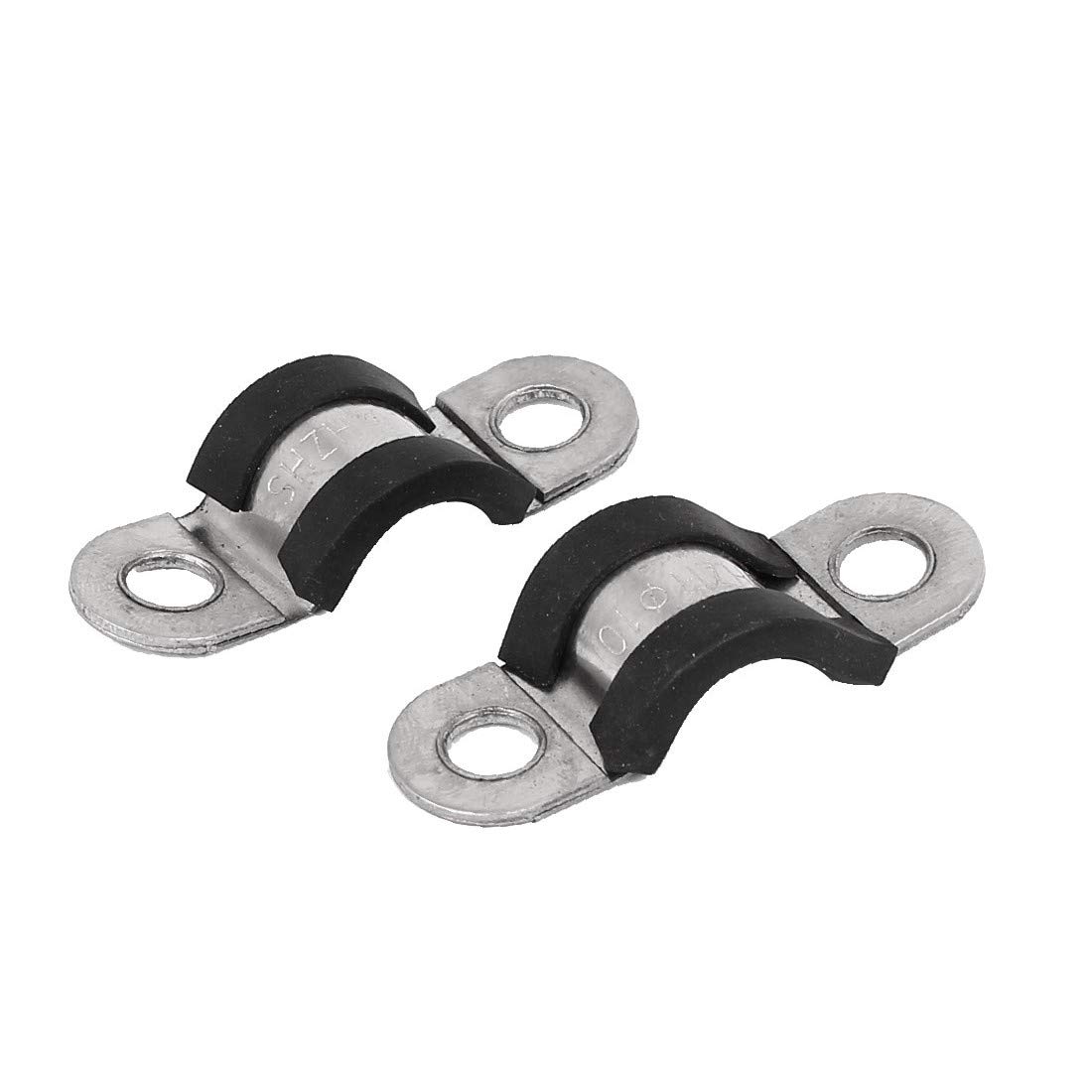 Silber Jubiläumsklemmen, Schlauchklemmen, 10 mm EPDM mit Gummi ausgekleidet, 304, zuverlässige Wirksamkeit, Edelstahl-Clip, Kraftstoffschlauch-Rohrschellen, 5 Stück (Farbe: Schwarz) (Color : Onecolor