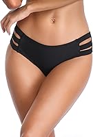 Ocean Blues Women's Strappy Bikini Bottoms - Full Coverage Mid Rise Swim Briefs for Style & Comfort