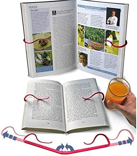 Adjustable Hands Free Reading Bracket Book Pages Holder for Reading Portable Book Stand Support Clamp Foldable Relaxed Book Support Clip for Office Outdoor & Outside Reading Stand