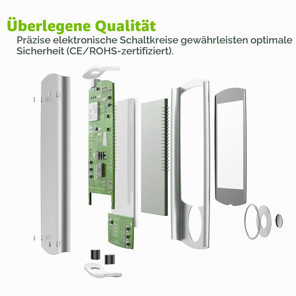 AUVON TENS Gerät, Wiederaufladbare Reizstromgerät gegen Schmerzen mit 24 Trainingsprogramme, 2 Kanäle und 10 Stück 2"x 2" Premium Elektroden Pads mit patentiertem Design (Blau)