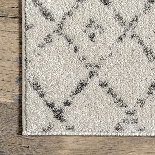 nuLOOM Moroccan Blythe Runner Rug, 61 cm x 183 cm, Grey/Off-white, 61 x 183 cm (Rectangular) - Image 4