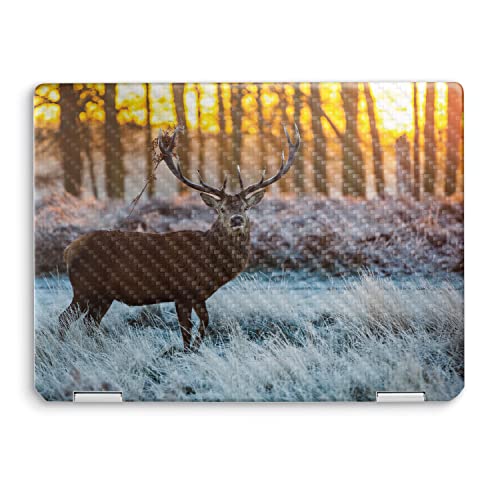 Image of MightySkins Carbon Fiber Skin Compatible with HP Spectre x360 14 inch (2022) Full Wrap Kit - Buck | Protective, Durable Textured Carbon Fiber Finish | Easy to Apply | Made in The USA
