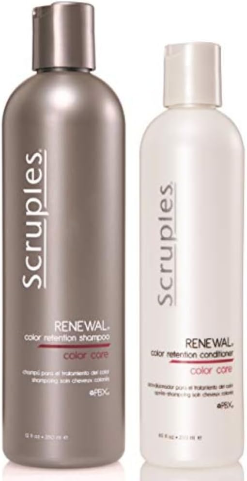 Scruples Color Renewal Duo - Gentle Shampoo (12 oz) & Conditioner (8.5 oz) for Color-Treated Hair โ Maintain Vibrancy & Shine