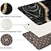 Nkzply 4 Pcs Black Marble Shower Curtain Sets with Rugs Gold Bathroom Sets with Shower Curtain and Rugs Modern Abstract Bathroom Decor Accessories Shower Curtains for Bathroom Toilet Lid Cover