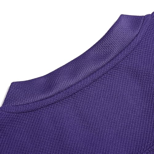 DEHANER Blank Training Hockey Jersey for Men Women Boys Girls Practice Hockey Game Shirts Sport Uniform Long Sleeve Casual Tops Black Stripe-Purple Jersey Men Size XX-Large - Thumbnail 4