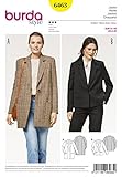 Muster für: Damen Burda Damen-Schnittmuster 6463, lässige Blazer-Jacken