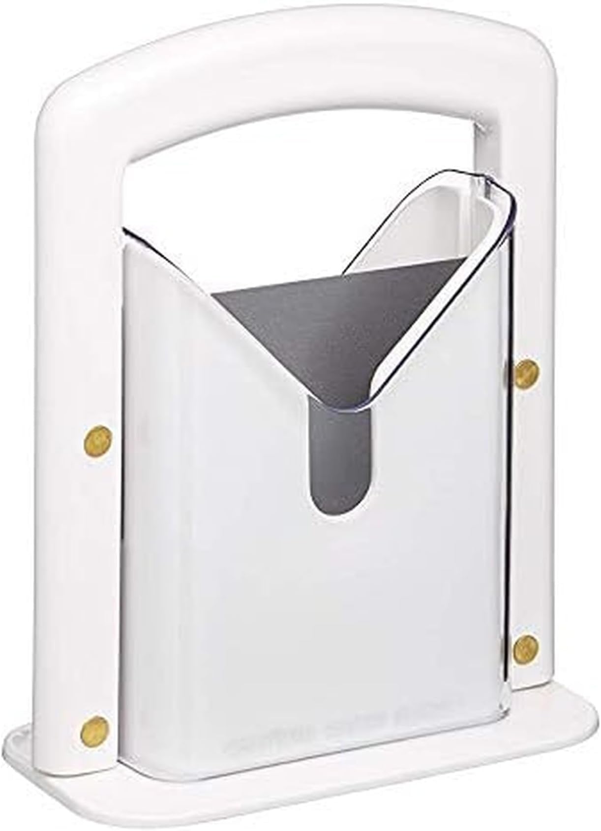 Hoan Bagel Biter Slicer and Cutter with Safety Shield - Serrated Blade Cuts Bagels, Muffins, Buns and Rolls - Dishwasher Safe Bagel Guillotine, 9.25 Inches Tall, White (Pack of 12)
