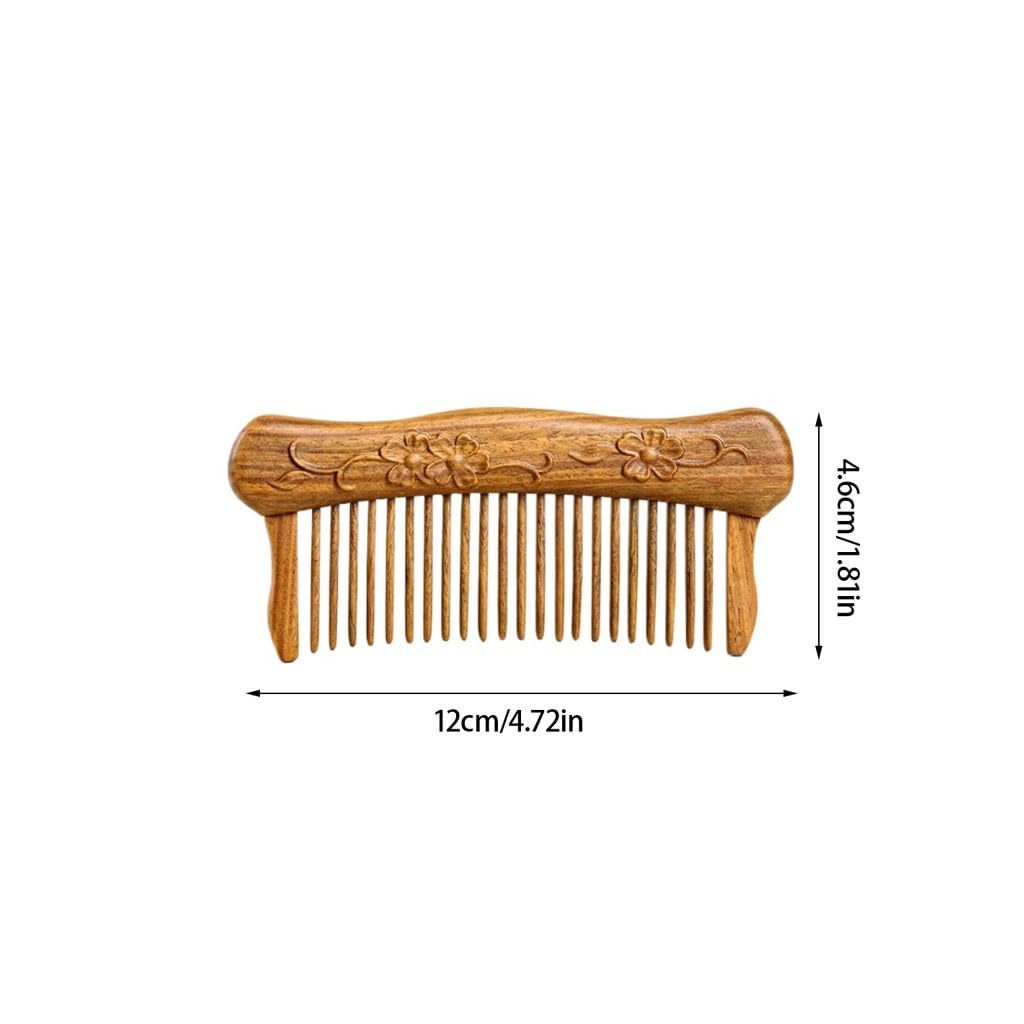 Peruka Grzebień Solid Wood Massage Comb Scalp Care Tool Men's Beard Comb Retro Fine-tooth Comb Suitable for All Hair Types Duże grzebienie do włosów