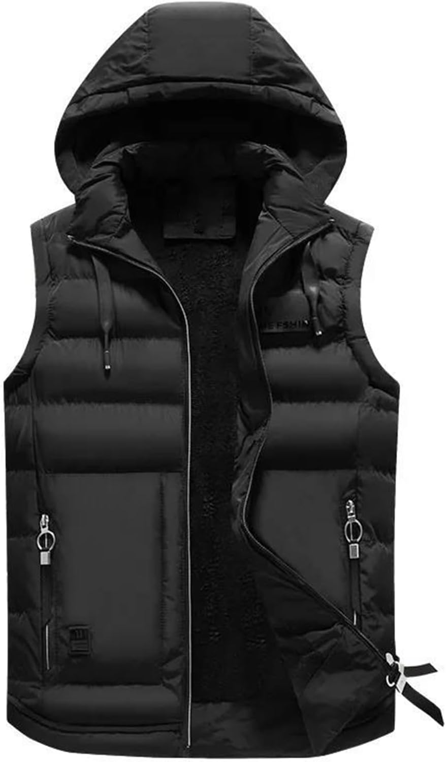 Amazon.com: Men's Lightweight Hooded Puffer Vest Winter Warm