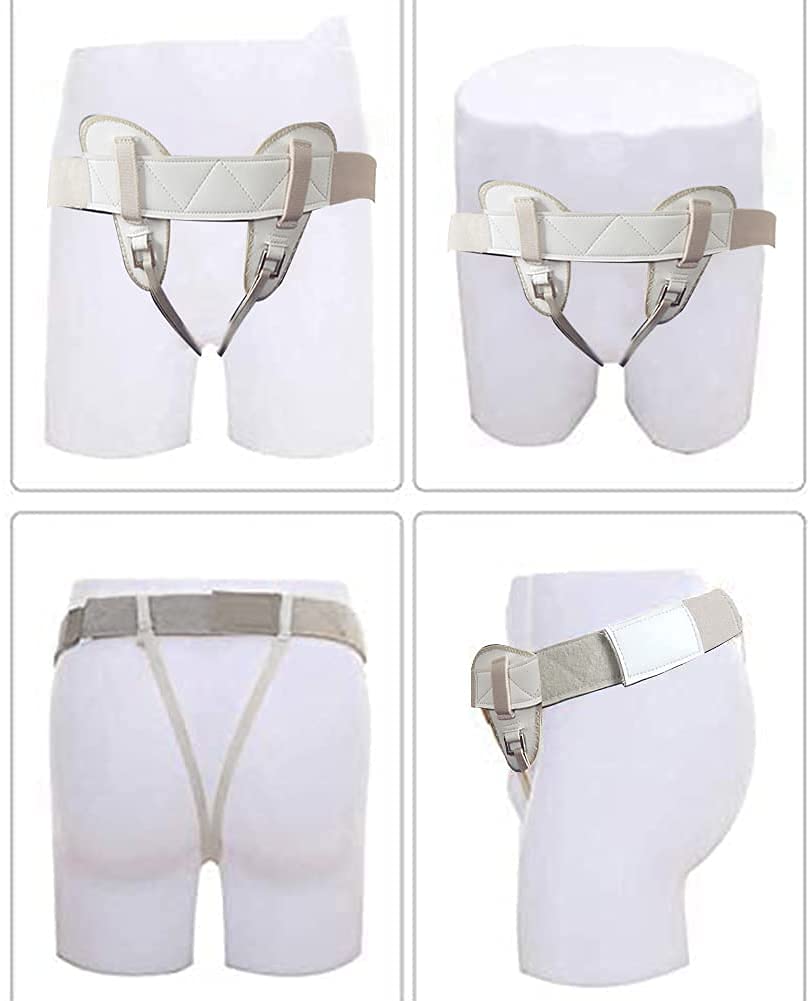 Cinturón para Hernia - Braguero de Soporte para Hernia para Hernia inguinal Simple o Doble o Deportiva - Cinturón de Soporte para Hernia inguinal - Dos Almohadillas de compresión extraíbles