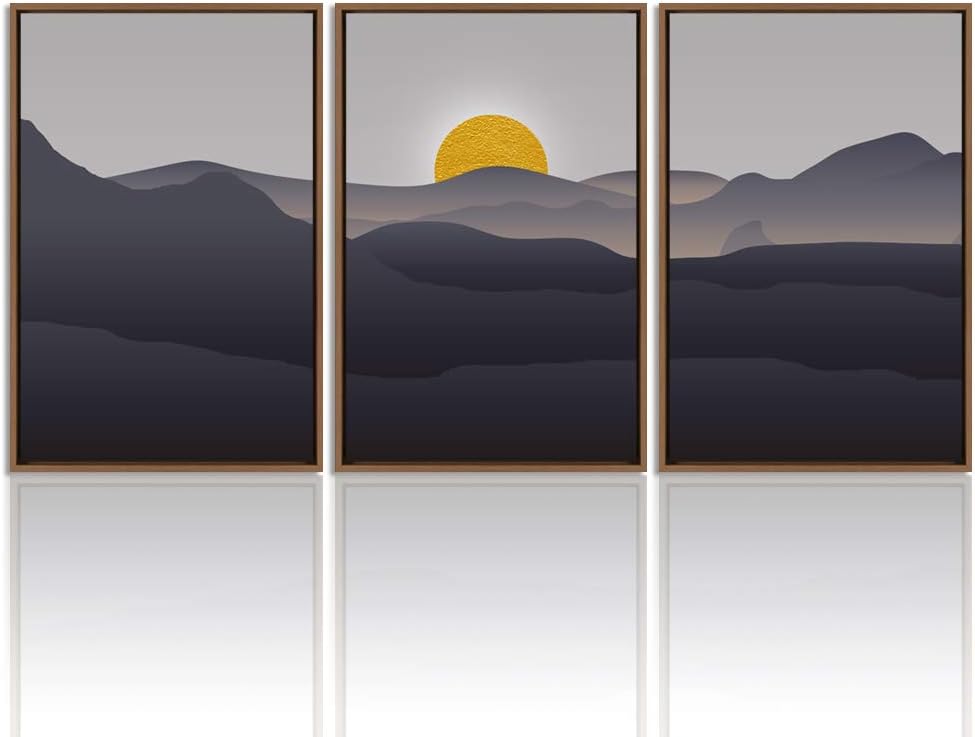 wall26 3ピース フレーム付きキャンバスウォールアート リビングルーム ベッドルーム 北欧スタイルテーマ キャンバスプリント