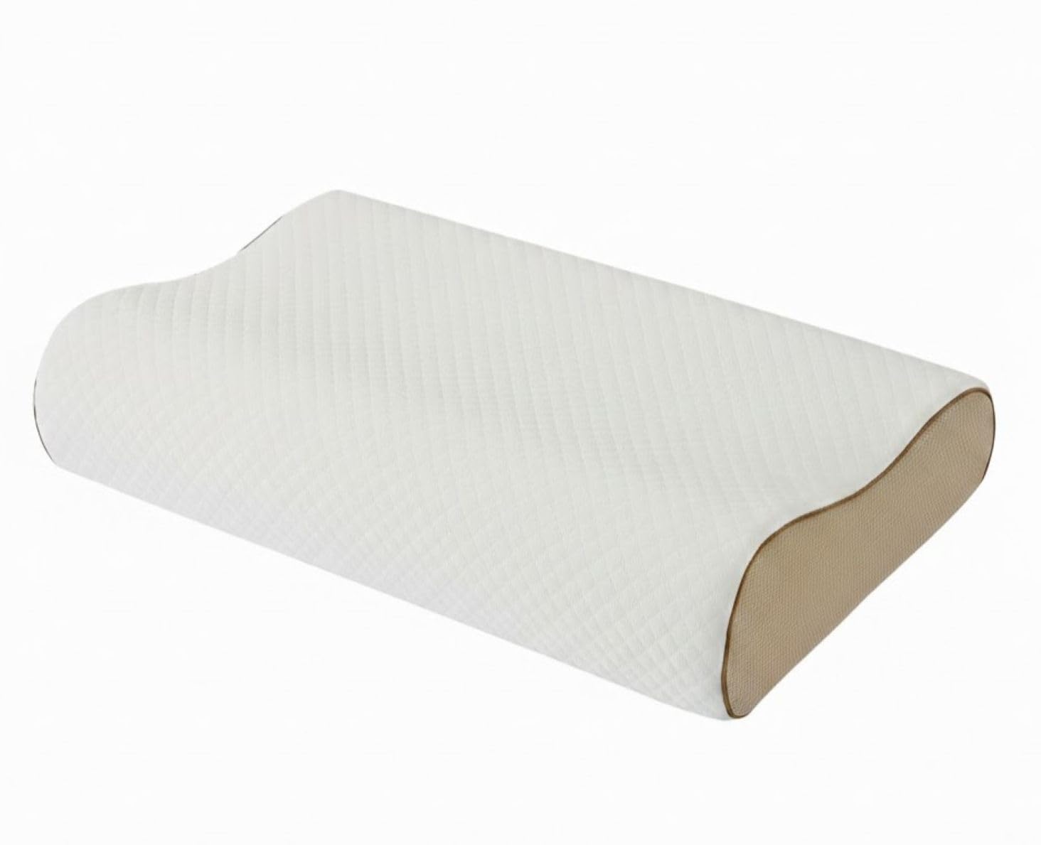 Zzzmrh Cream Cervical Memory Foam Bed Pillow – Orthopaedic Neck Support, Ergonomic Contour Anti-Snore Pillow For Side & Back Sleepers, Neck & Shoulder Pain Relief (Cream)