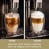 Creano Verres Double Paroi Hauts 400 ml – Modèle Élancé Isolant en Verre Borosilicate pour Café Thé et Boissons Froides – Lot de 4 verres - 4