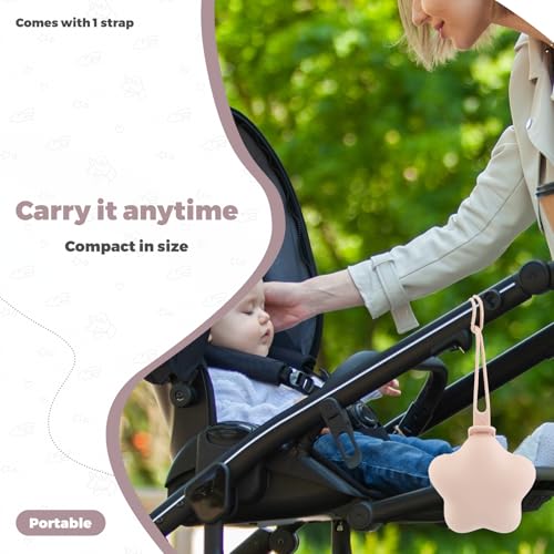 Image of 3PCS Pacifier Holder Case, Portable Silicone Pacifier Storage Pacifier Container, Baby Pacifier Silicone Holder Pouch for Newborn, Safe and Soft Material Silicone Pacifier Cover Pacifier Bags