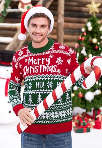 Arvilhill Men's Ugly Christmas Sweaters Funny Knitted Pullovers (S-3XL)4