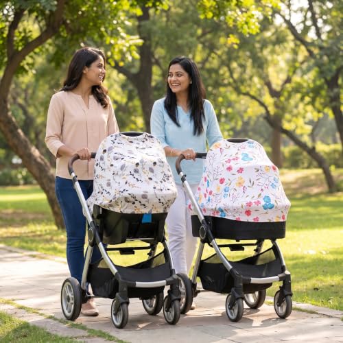 Image of A Baby Cherry - Nursing Cover, Nursing Covers for Feeding Mom, Feeding Cover Breastfeeding Mother, Feeding Cover for mom, Multi-Use, Breathable, 360 Full Privacy Set of 2