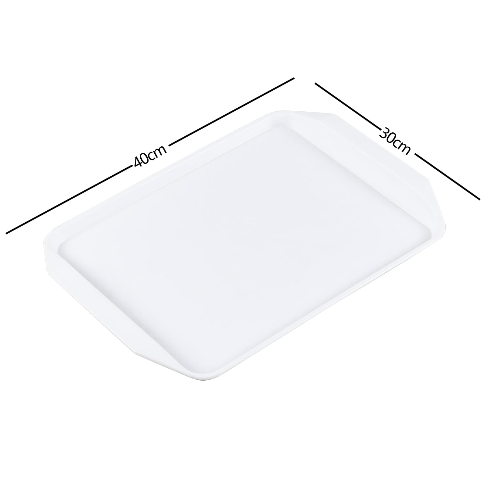 3 Gris et 3 Blanc Plateaux Plateau de Service en Plastique Rectangulaire