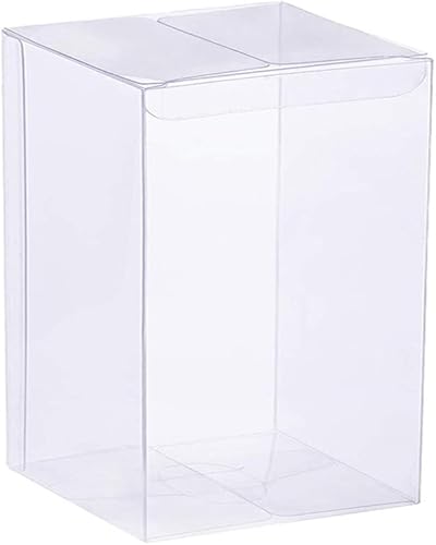 YOZATIA 12 cajas transparentes de 4 x 4 x 8 pulgadas, caja de dulces, cajas de regalo transparentes para bodas, fiestas y baby shower