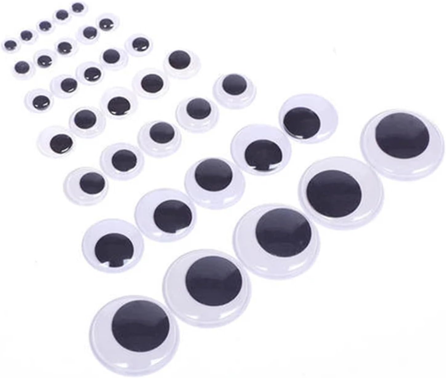 Self-Adhesive Wiggle Eyes 200pcs 8-20mm Self-Adhesive Googly Wiggle Eyes for DIY Scrapbooking Crafts Projects Dolls Accessories(Mixed Size)