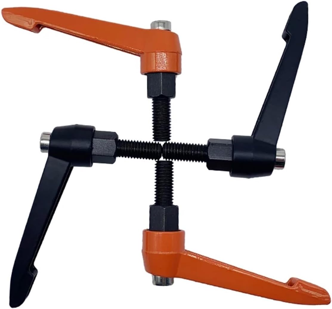 1Pc M4 M5 M6 M8 M10 Black and Orange Clamping Lever Screw Bolts Machinery Adjustable Handle Locking External Male Thread Knob(Orange Colour,M8X50)